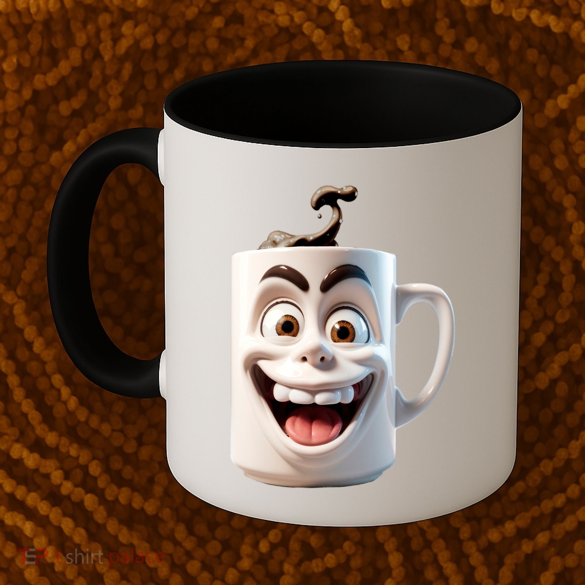 Crazy Face Coffee Character Coffee Mug