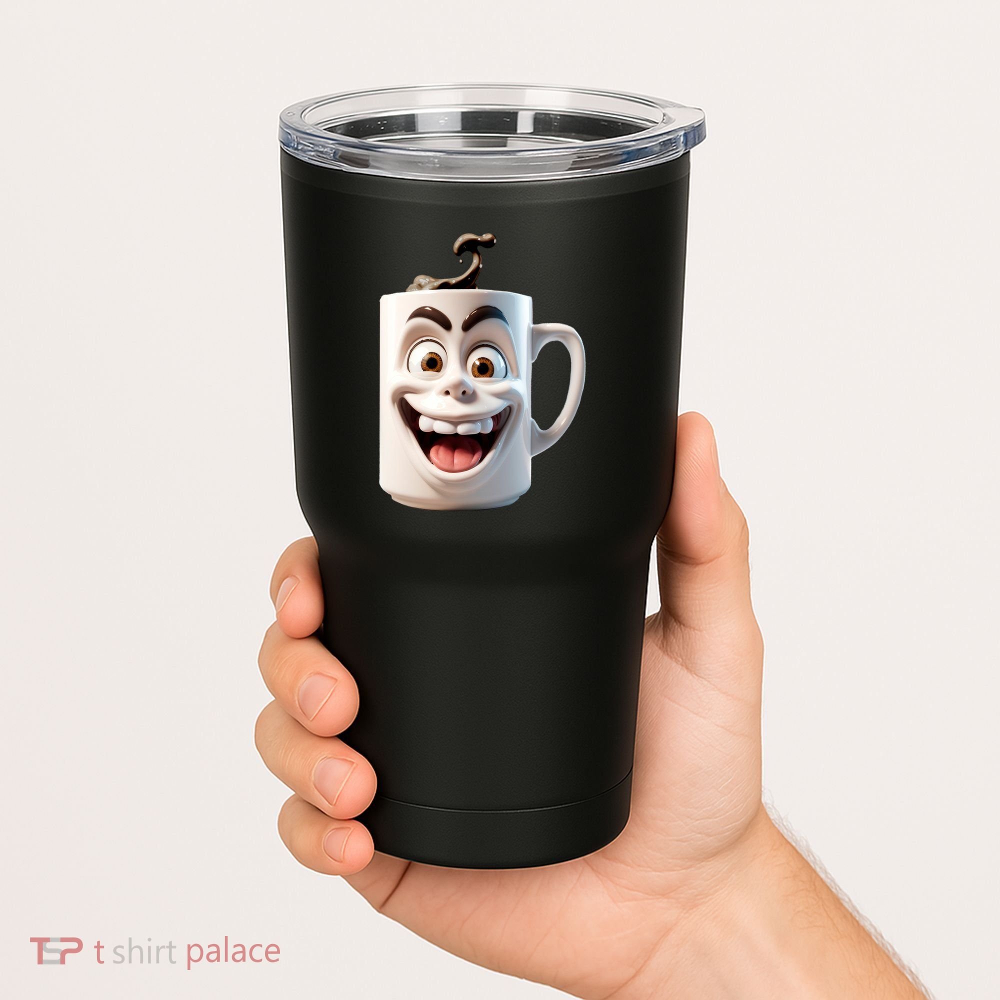 Crazy Face Coffee Character Tumbler