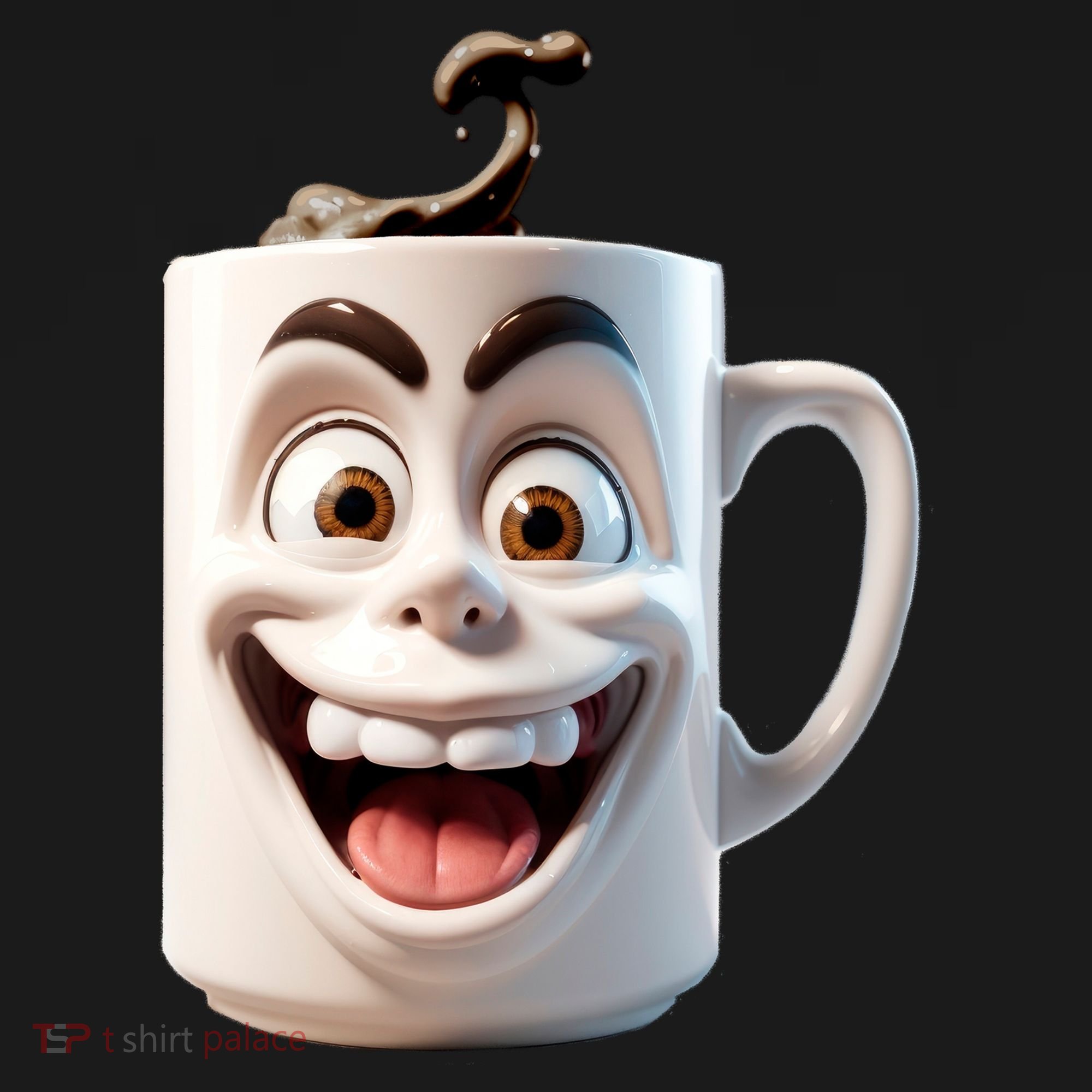 Crazy Face Coffee Character Ornament