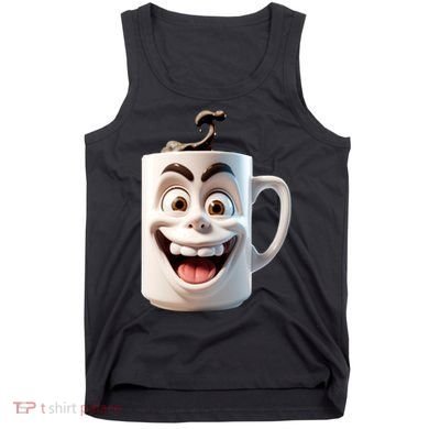 Crazy Face Coffee Character Tank Top
