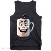 Crazy Face Coffee Character Tank Top thumb 0