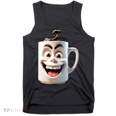 Crazy Face Coffee Character Tank Top