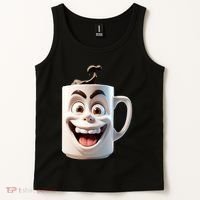 Crazy Face Coffee Character Tank Top thumb 2