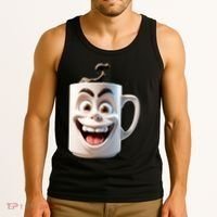 Crazy Face Coffee Character Tank Top thumb 3
