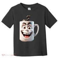 Crazy Face Coffee Character Toddler T-Shirt thumb 0
