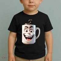 Crazy Face Coffee Character Toddler T-Shirt thumb 2