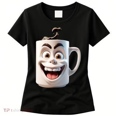 Crazy Face Coffee Character Women's T-Shirt