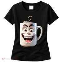 Crazy Face Coffee Character Women's T-Shirt thumb 0