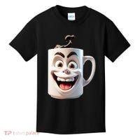 Crazy Face Coffee Character Kids T-Shirt thumb 0