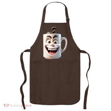 Crazy Face Coffee Character Apron