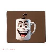 Crazy Face Coffee Character Mousepad thumb 0