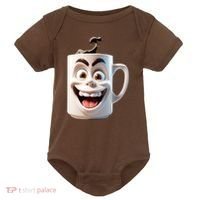 Crazy Face Coffee Character Baby Bodysuit thumb 0