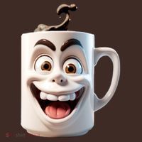 Crazy Face Coffee Character Baby Bodysuit thumb 2