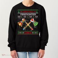 Christmas Firefighter Crew Ugly Sweater Fire Fighter Holiday Gift Women's Sweatshirt thumb 0