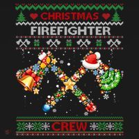 Christmas Firefighter Crew Ugly Sweater Fire Fighter Holiday Gift Bucket Hat thumb 4