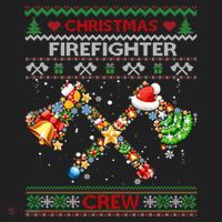 Christmas Firefighter Crew Ugly Sweater Fire Fighter Holiday Gift Beanie thumb 2