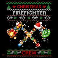 Christmas Firefighter Crew Ugly Sweater Fire Fighter Holiday Gift Women's Hoodie thumb 2