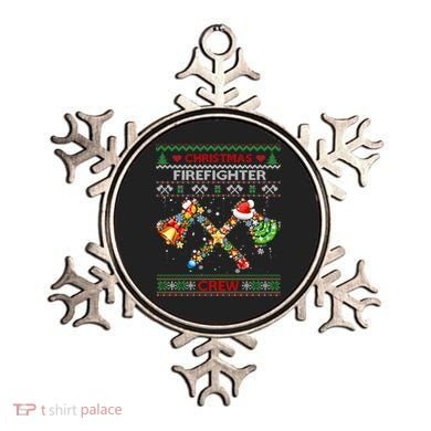 Christmas Firefighter Crew Ugly Sweater Fire Fighter Holiday Gift Ornament