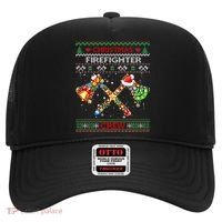 Christmas Firefighter Crew Ugly Sweater Fire Fighter Holiday Gift Hat thumb 0