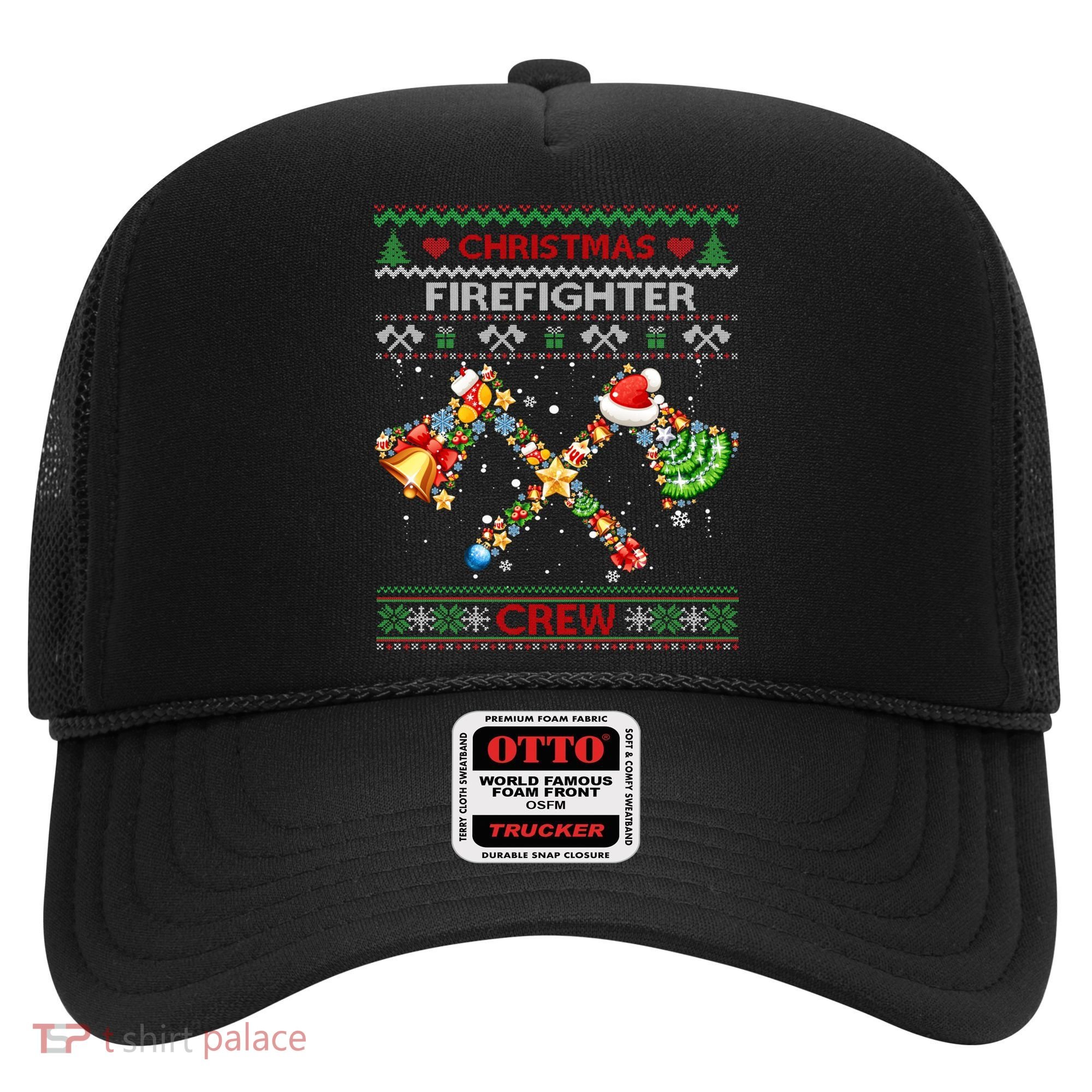 Christmas Firefighter Crew Ugly Sweater Fire Fighter Holiday Gift Hat