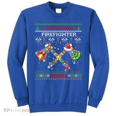 Christmas Firefighter Crew Ugly Sweater Fire Fighter Holiday Gift Sweatshirt