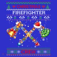 Christmas Firefighter Crew Ugly Sweater Fire Fighter Holiday Gift Mousepad thumb 1