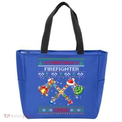 Christmas Firefighter Crew Ugly Sweater Fire Fighter Holiday Gift Tote Bag