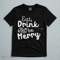 Cute & Funny Christmas Eat Drink & Be Merry T-Shirt thumb 5