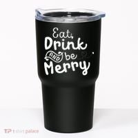 Cute & Funny Christmas Eat Drink & Be Merry Tumbler thumb 0