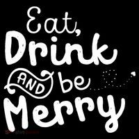 Cute & Funny Christmas Eat Drink & Be Merry Mousepad thumb 1