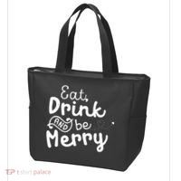 Cute & Funny Christmas Eat Drink & Be Merry Tote Bag thumb 3