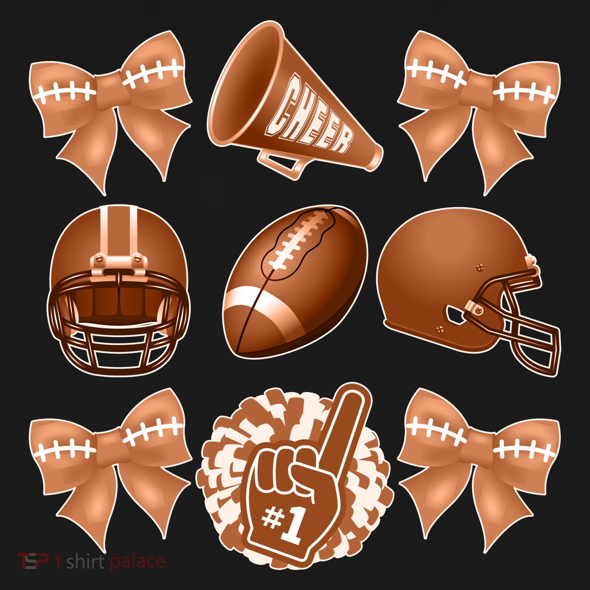 Cute Football Cheer Fan Lover Ribbon Bow Coquette Style Women's Hoodie