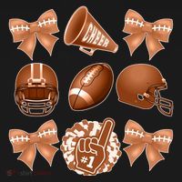 Cute Football Cheer Fan Lover Ribbon Bow Coquette Style Women's Tank Top thumb 5
