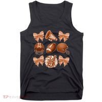 Cute Football Cheer Fan Lover Ribbon Bow Coquette Style Tank Top thumb 0