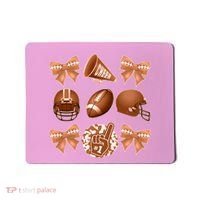 Cute Football Cheer Fan Lover Ribbon Bow Coquette Style Mousepad thumb 0