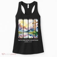 Cute Faith Can Move Mountains Christian Women Teen Mom Women's Tank Top thumb 0