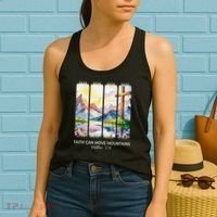 Cute Faith Can Move Mountains Christian Women Teen Mom Women's Tank Top thumb 2