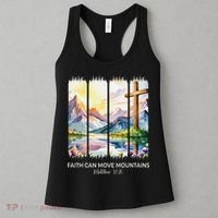 Cute Faith Can Move Mountains Christian Women Teen Mom Women's Tank Top thumb 3