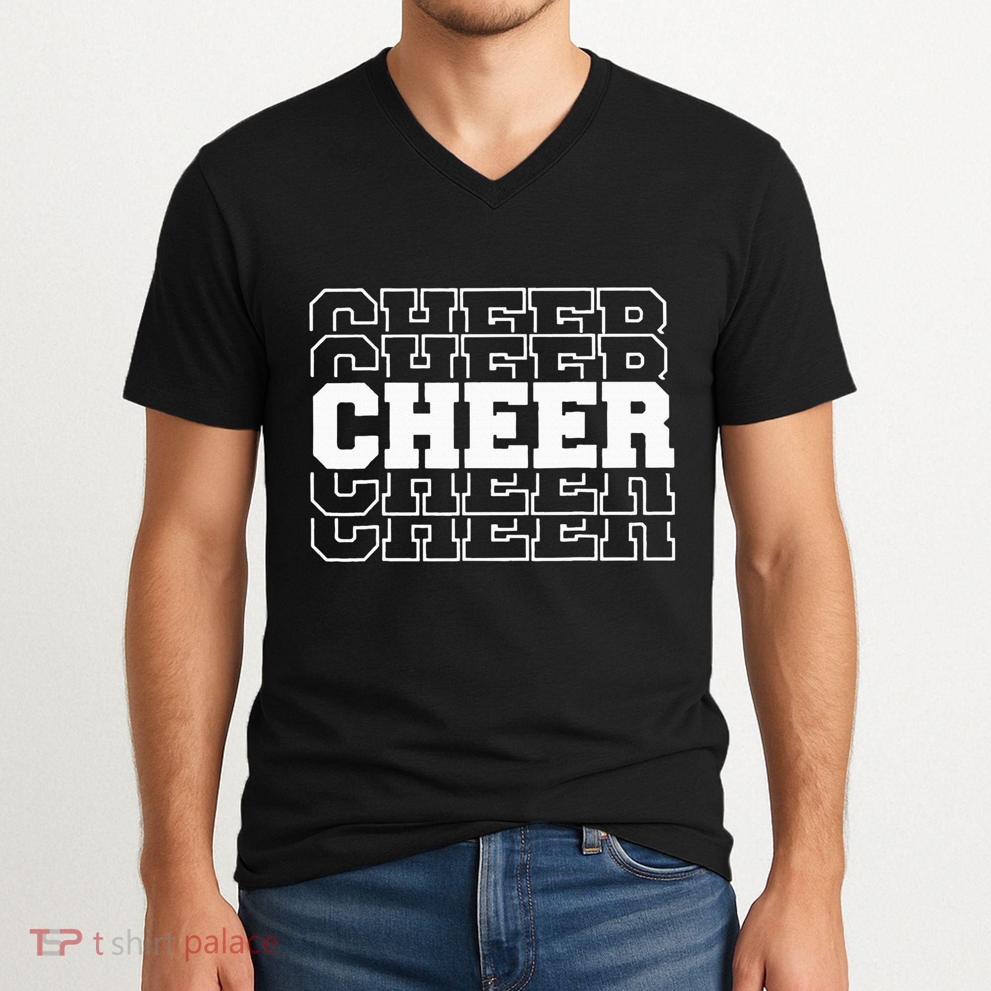 Cheerleading For Cheerleader Squad Girl Teen Cheer Practice V-Neck T-Shirt