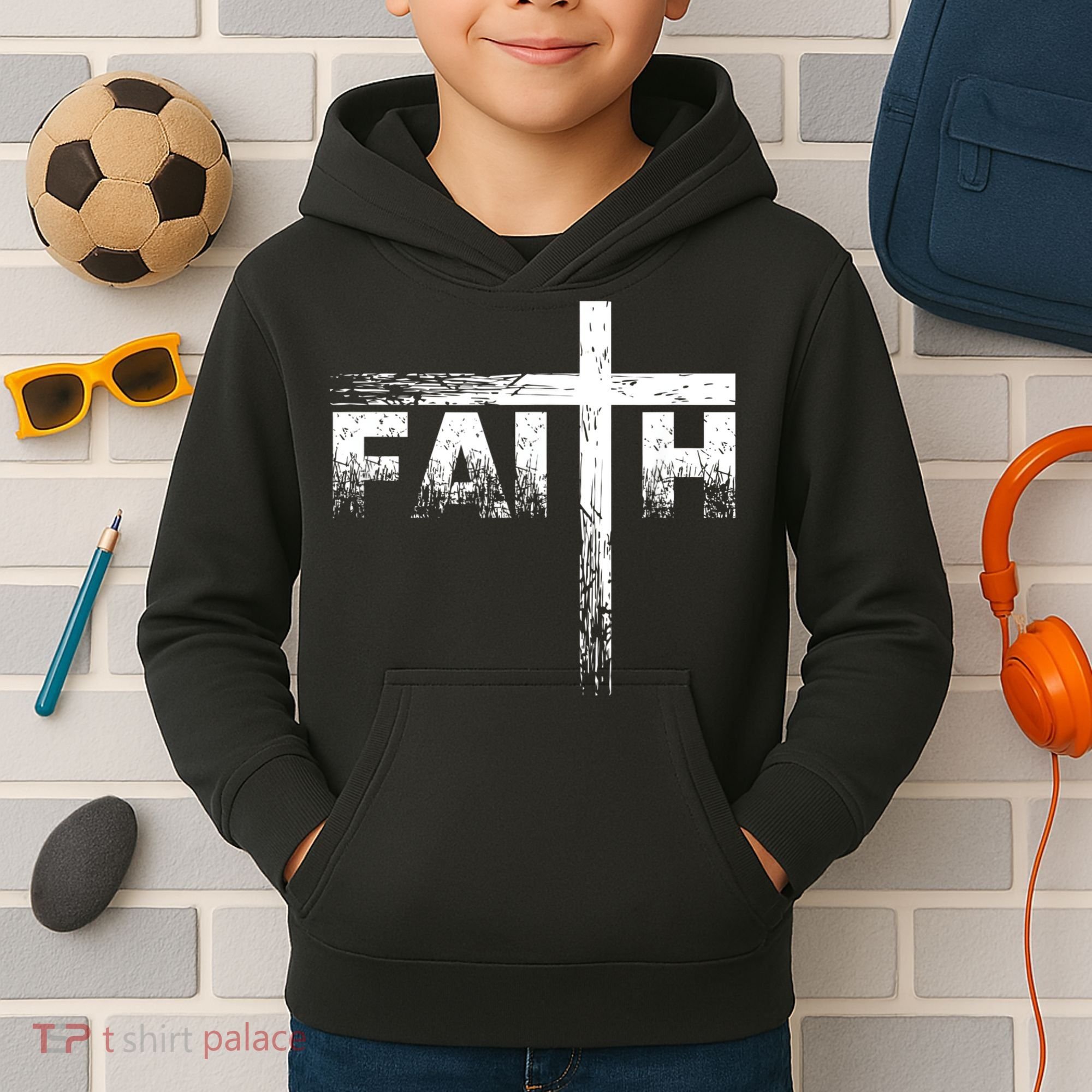 Christian Faith & Cross Christian Faith Kids Hoodie
