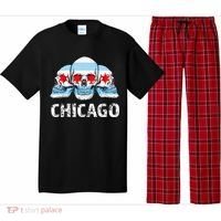 Chicago for Chicago Flag Artwork with Skulls Pajama Set thumb 0