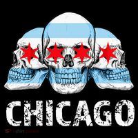 Chicago for Chicago Flag Artwork with Skulls Pajama Set thumb 2