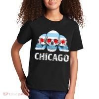 Chicago for Chicago Flag Artwork with Skulls Kids T-Shirt thumb 2