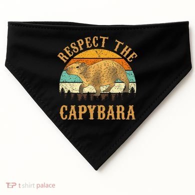 Capybara Funny Capybara USA-Made Doggie Bandana