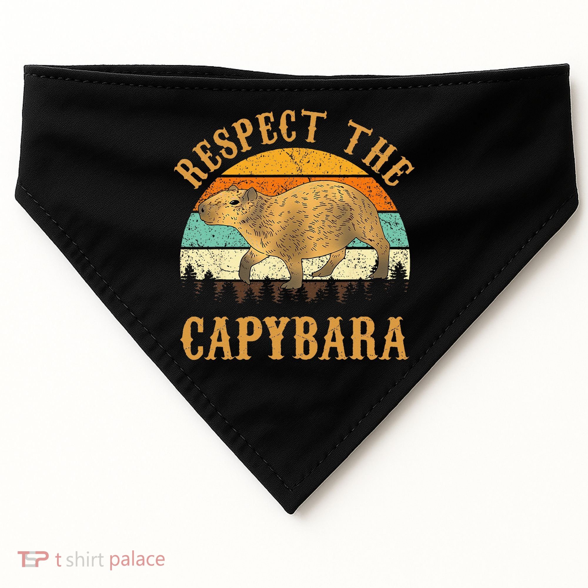 Capybara Funny Capybara USA-Made Doggie Bandana