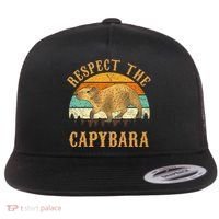 Capybara Funny Capybara Flat Bill Trucker Hat thumb 0