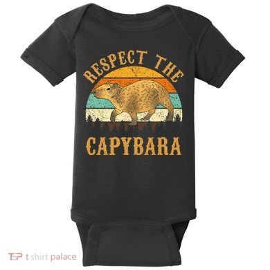 Capybara Funny Capybara Baby Bodysuit