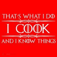 Cute Funny Chef & Cook Gifts I Cook & I Know Things Funny Cooking T Santa Hat thumb 1