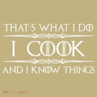Cute Funny Chef & Cook Gifts I Cook & I Know Things Funny Cooking T Long Sleeve Shirt thumb 2