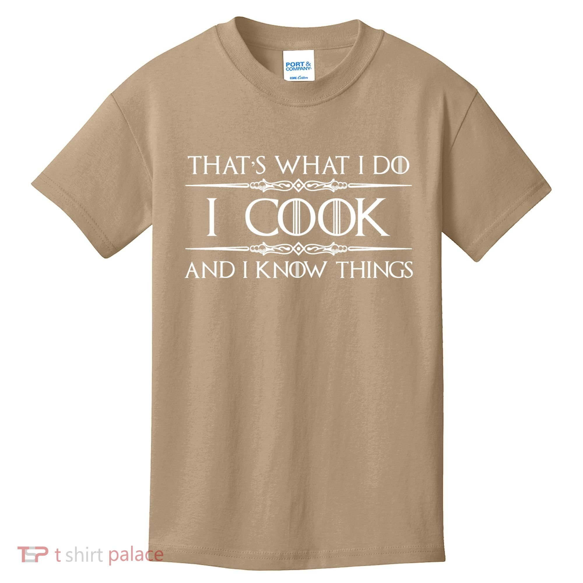 Cute Funny Chef & Cook Gifts I Cook & I Know Things Funny Cooking T Kids T-Shirt